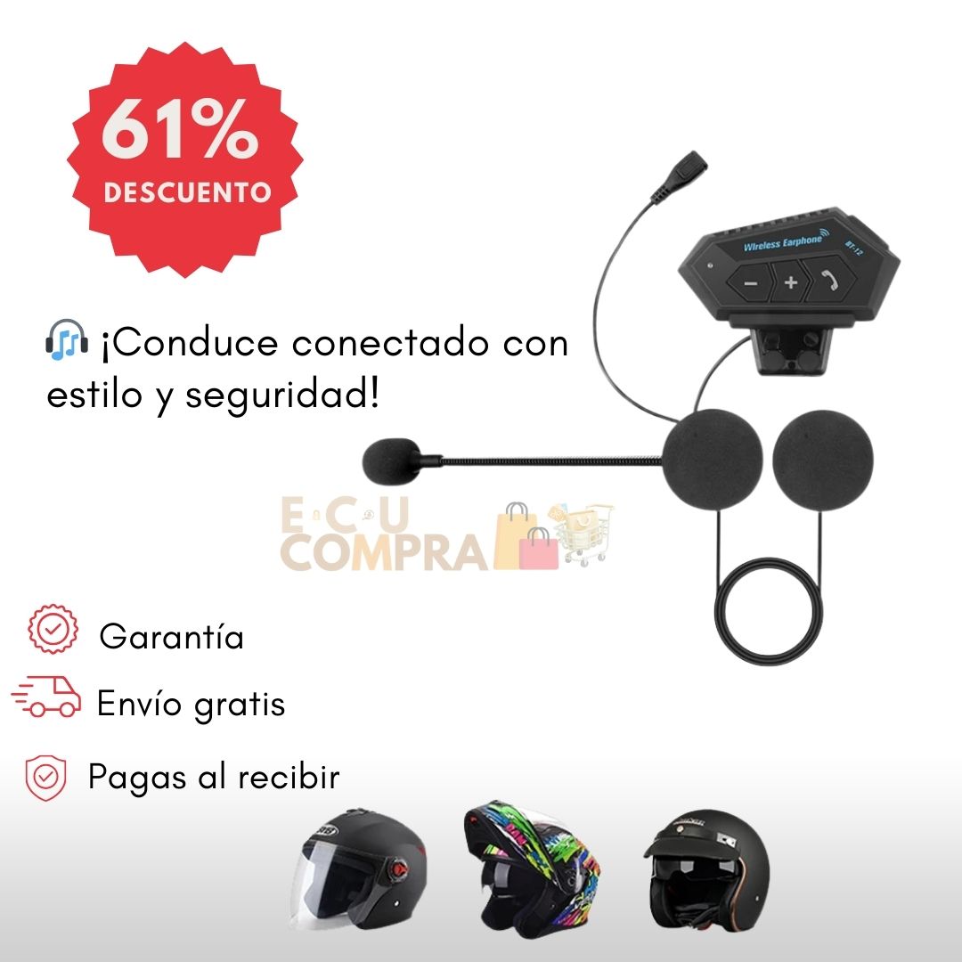 Intercomunicador  Bt12 Auriculares Moto