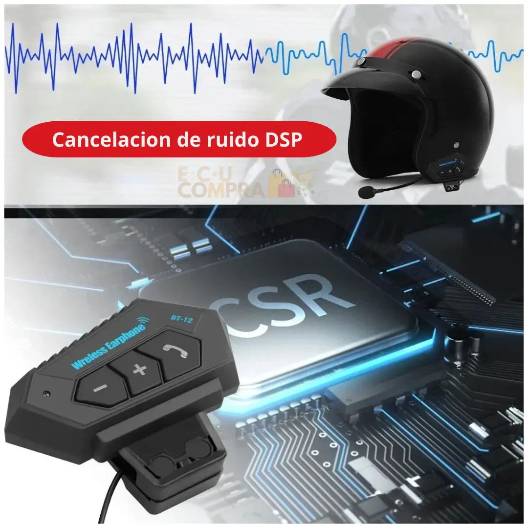 Intercomunicador  Bt12 Auriculares Moto
